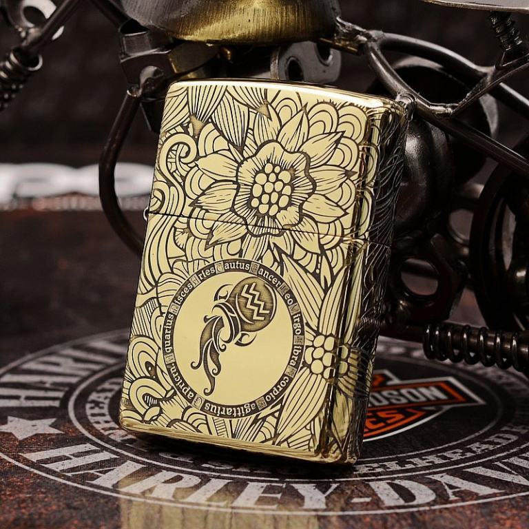 Zippo Chính Hãng Đồng Khắc Cung Hoàng Đạo Bảo Bình