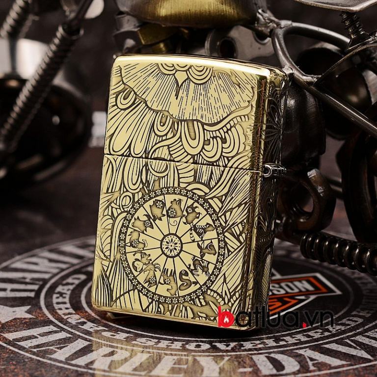 Zippo Chính Hãng Đồng Khắc 12 Con Giáp Tuổi Hợi