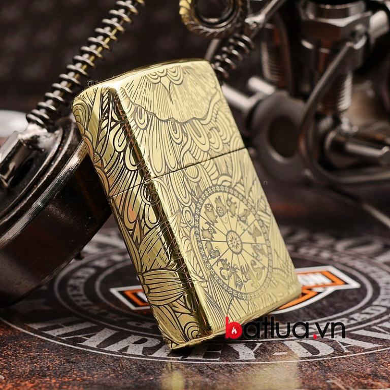 Zippo Chính Hãng Đồng Khắc 12 Con Giáp Tuổi Hợi