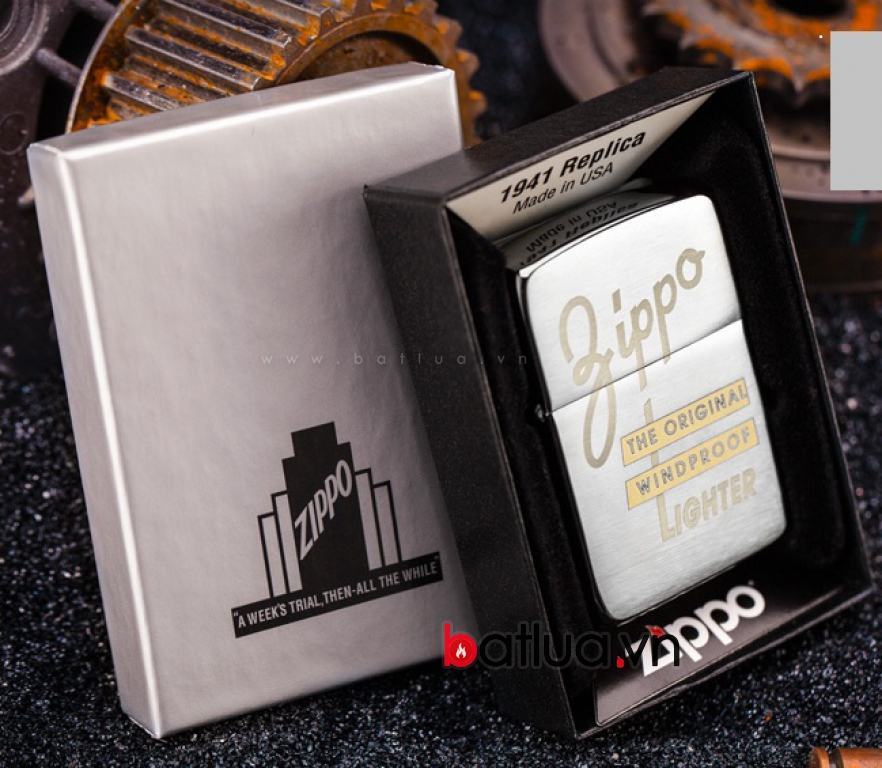 Bật lửa Zippo khắc phiên bản  lá cờ gió phiên bản 1941