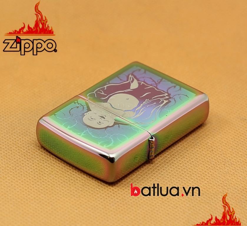 Zippo Chính Hãng 7 Màu Khắc Hình Phật Di lặc