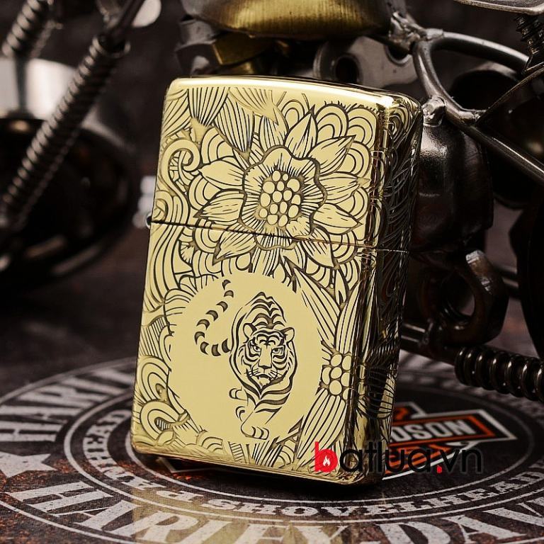 Zippo Chính Hãng Đồng Khắc 12 Con Giáp Tuổi Dần (hổ)