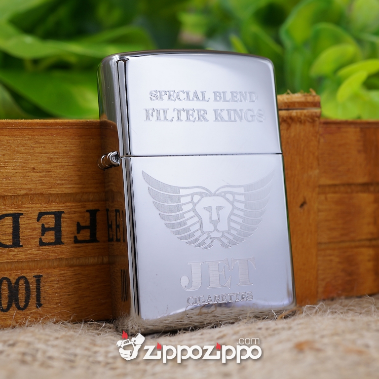 bật lửa zippo khắc hình bao thuốc jet