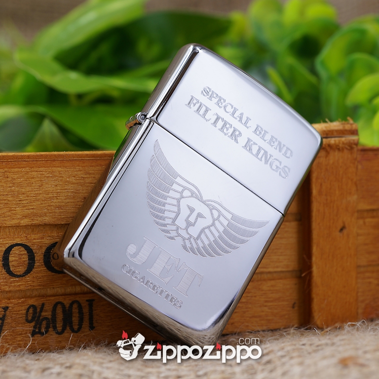 bật lửa zippo khắc hình bao thuốc jet