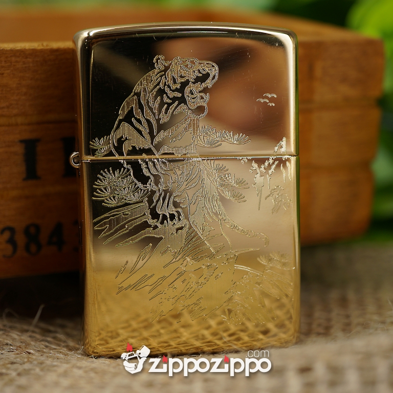 BẬT LỬA ZIPPO ĐỒNG KHẮC HỔ