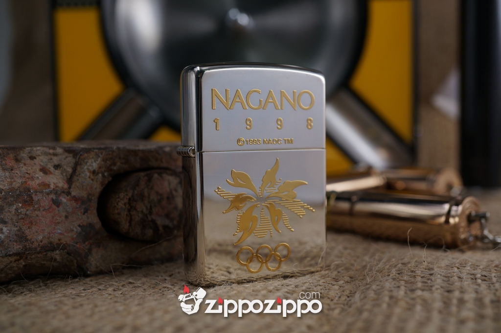 Zippo Bạc Mạ Vàng olympic