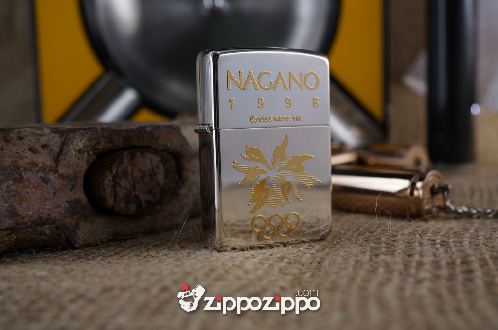 Zippo Bạc Mạ Vàng olympic