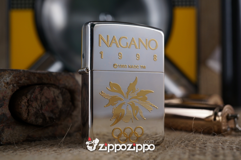 Zippo Bạc Mạ Vàng olympic