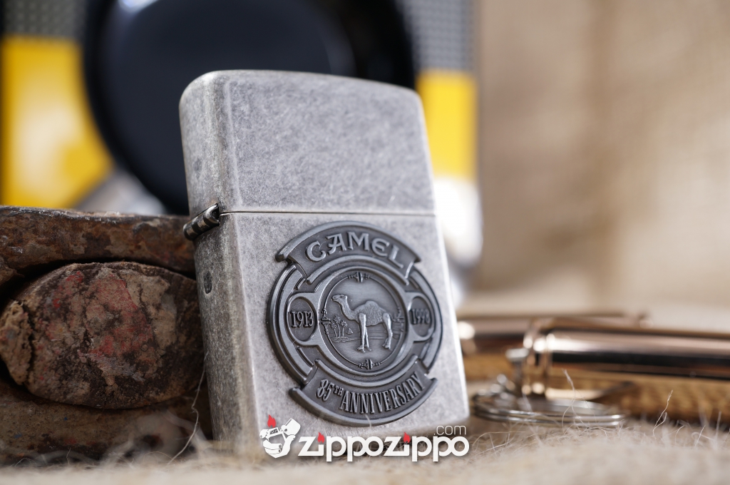 Zippo cổ Camel nổi Bạc cổ 1998