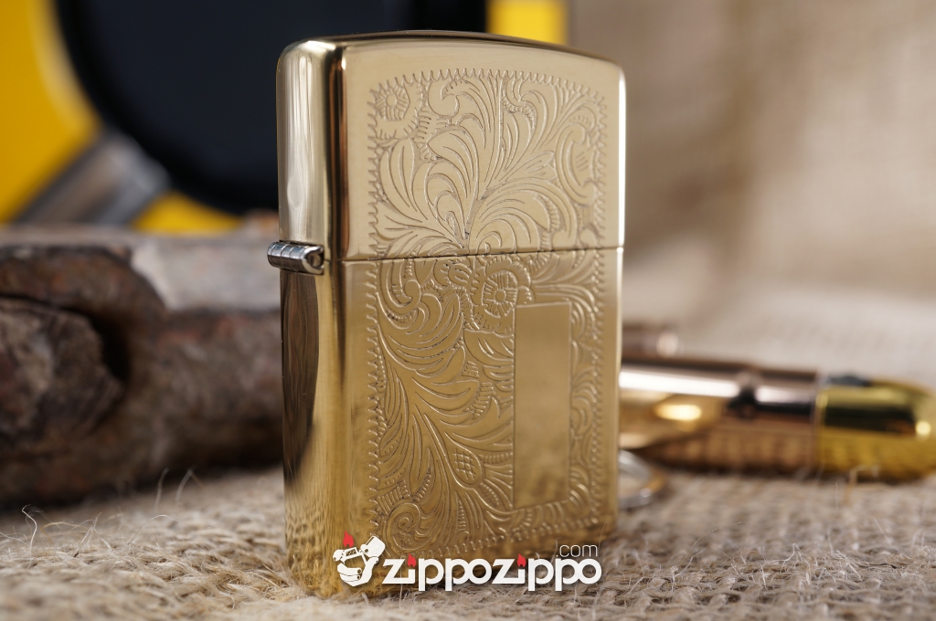 Bật lửa zippo cổ Venetian Brass sản xuất năm 1992