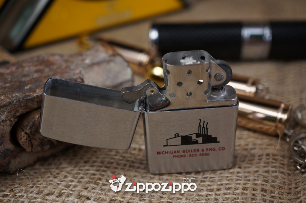 bật lửa zippo cổ logo nhà máy sản xuất năm 1973