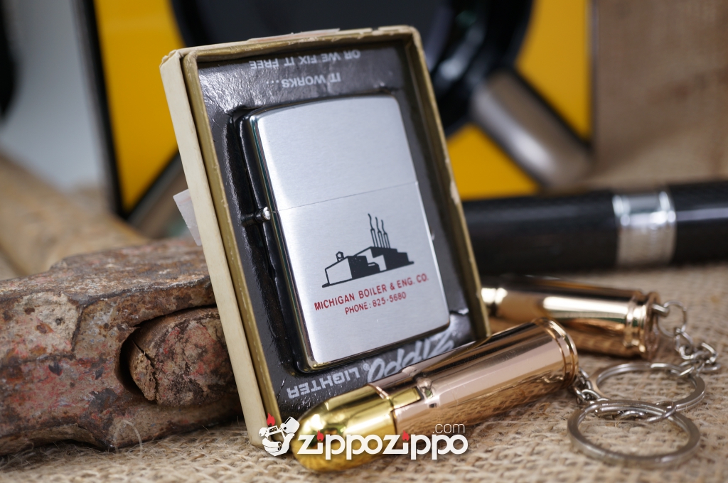 bật lửa zippo cổ logo nhà máy sản xuất năm 1973