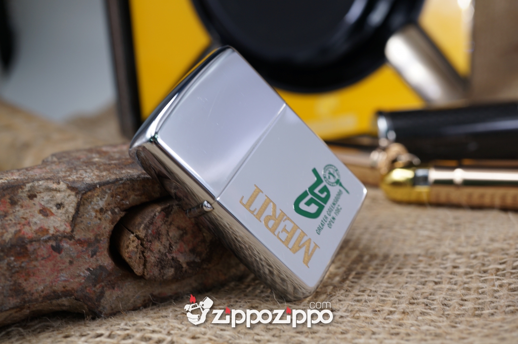 bật lửa zippo cổ dòng chữ Merit sản xuất năm 1981