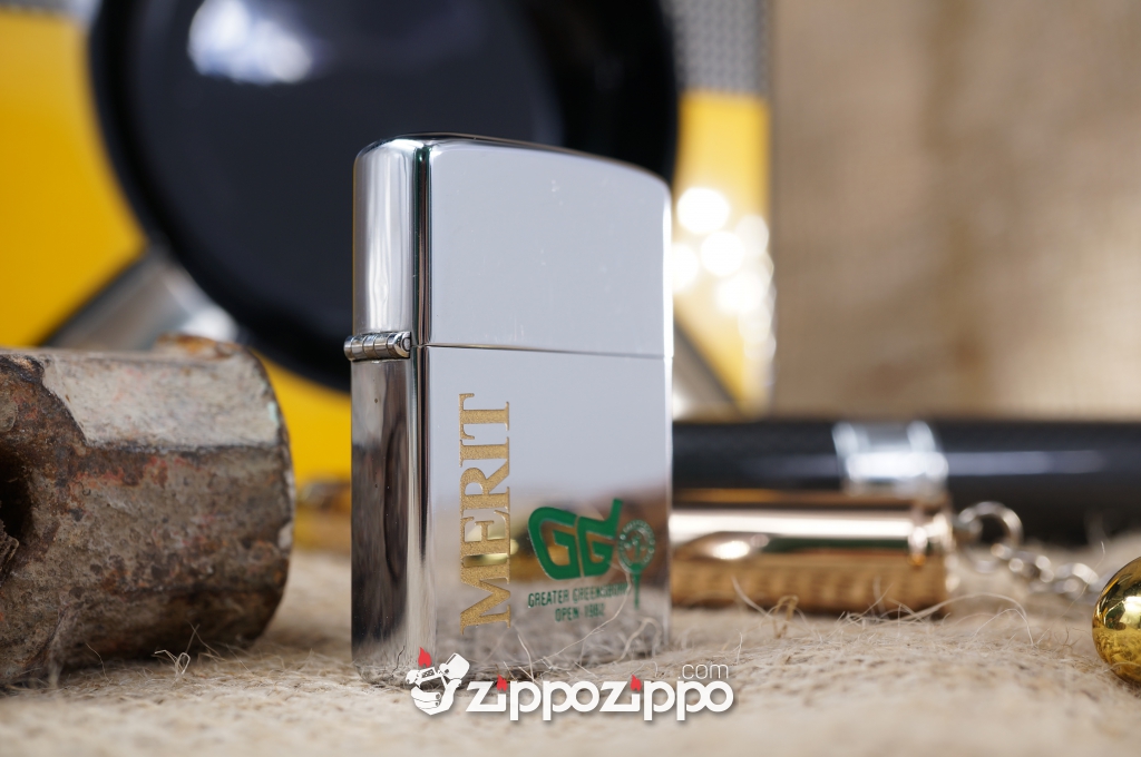 bật lửa zippo cổ dòng chữ Merit sản xuất năm 1981