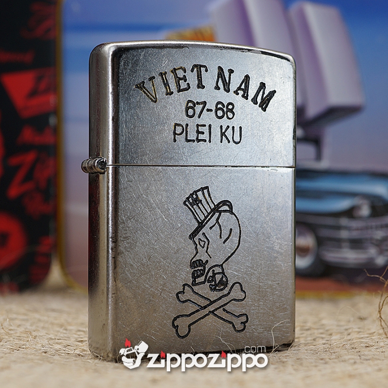 Bật lửa zippo chiến tranh việt nam sản xuất 2017 ( VIETNAM-PLEI KU 67-68 )