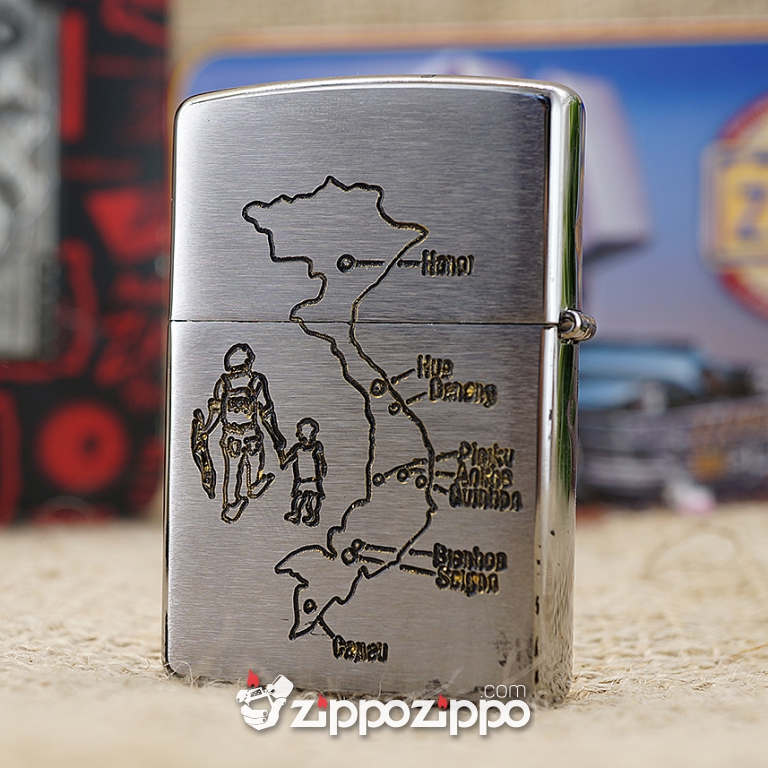 Bật lửa zippo chiến tranh việt nam sản xuất 2017( Sài Gòn 66-68)