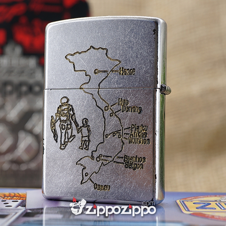 Bật lửa zippo chiến tranh việt nam sản xuất 2017 (Phu Bai 67-68)