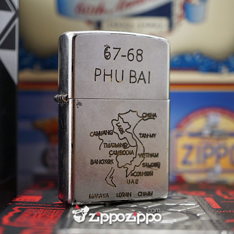 Bật lửa zippo chiến tranh việt nam sản xuất 2017 (Phu Bai 67-68)