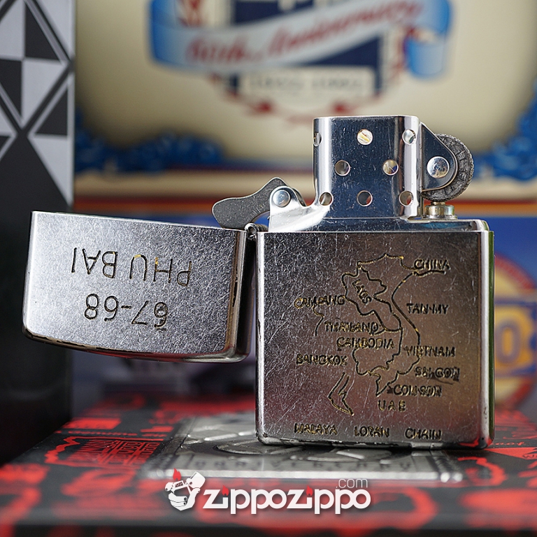 Bật lửa zippo chiến tranh việt nam sản xuất 2017 (Phu Bai 67-68)