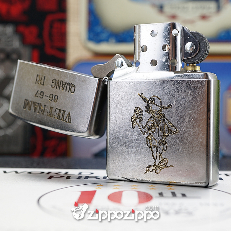 Bật lửa zippo chiến tranh việt nam sản xuất 2017( Quảng Trị 66-67 )