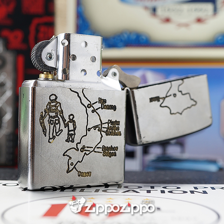 Bật lửa zippo chiến tranh việt nam sản xuất 2017( Quảng Trị 66-67 )