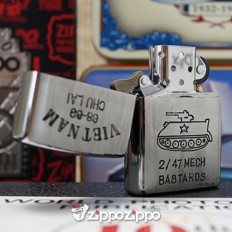 Bật lửa zippo chiến tranh việt nam sản xuất 2017 ( VIETNAM-CHU LAI 68-69 )