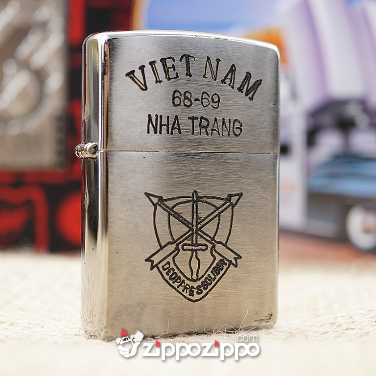 Bật lửa zippo chiến tranh việt nam sản xuất 2017 ( VIETNAM-NHA TRANG 68-69 )