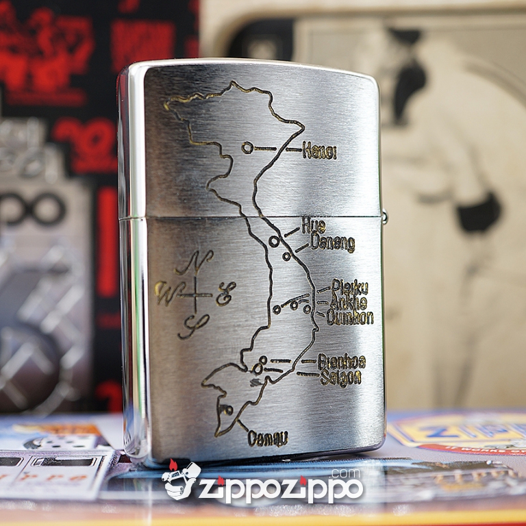 Bật lửa zippo chiến tranh việt nam sản xuất 2017 (máy bay Củ Chi)