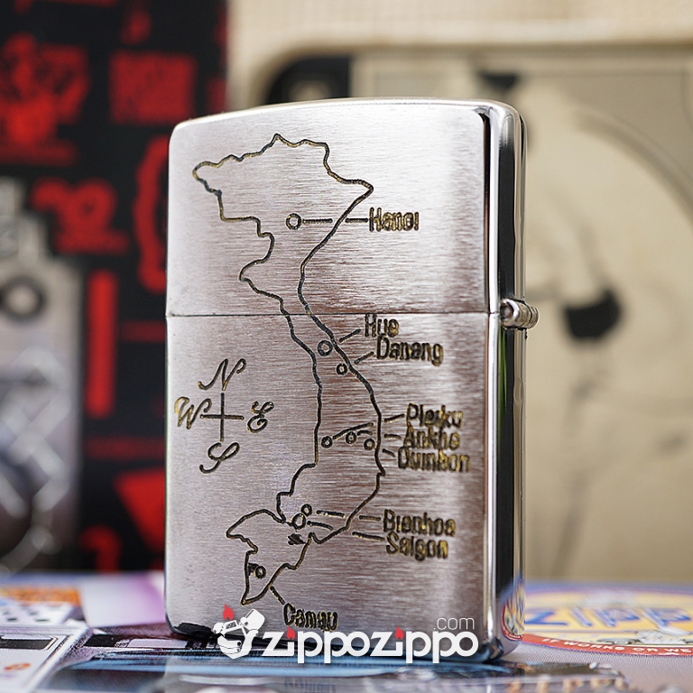 Bật lửa zippo chiến tranh việt nam sản xuất 2017 (máy bay Củ Chi)