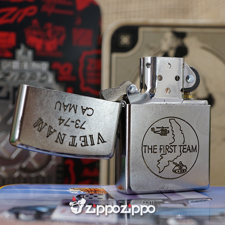 Bật lửa zippo chiến tranh việt nam sản xuất 2017 (Cà Mau 73-74)