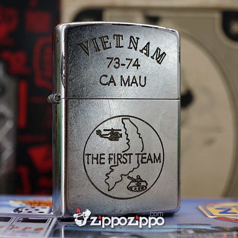 Bật lửa zippo chiến tranh việt nam sản xuất 2017 (Cà Mau 73-74)