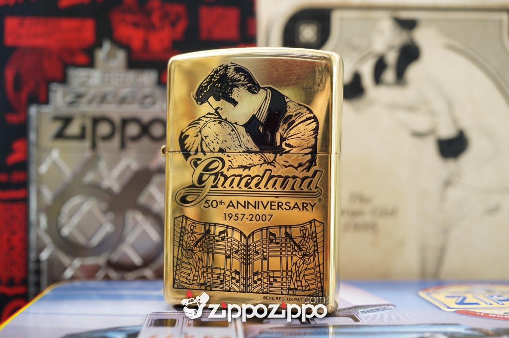 ZIPPO ELVIS GRACELAND 50TH. ANNIVERSARY-NUMBERED-RARE