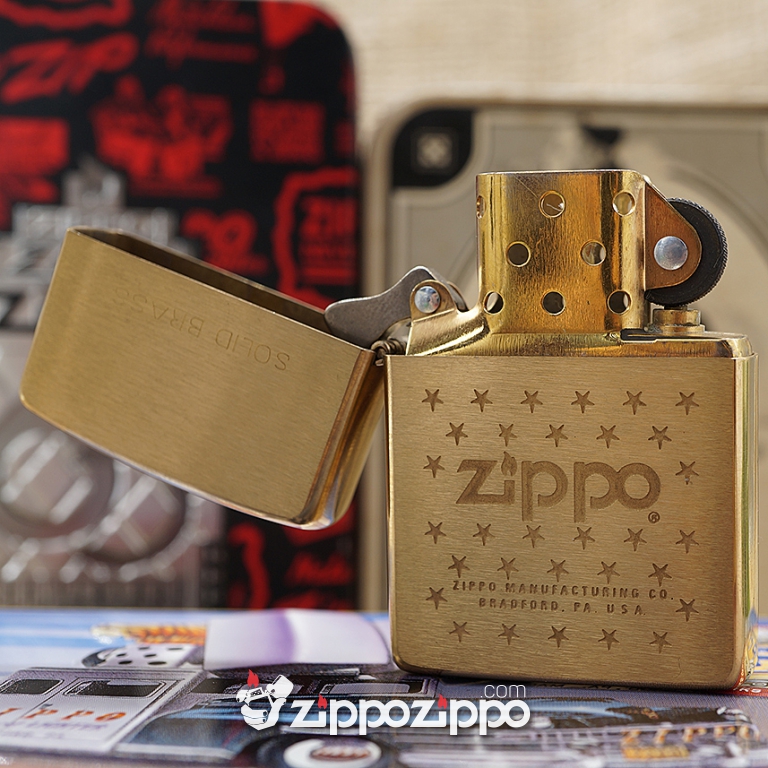 Zippo Cổ Solid Brass Sản Xuất Năm 1995