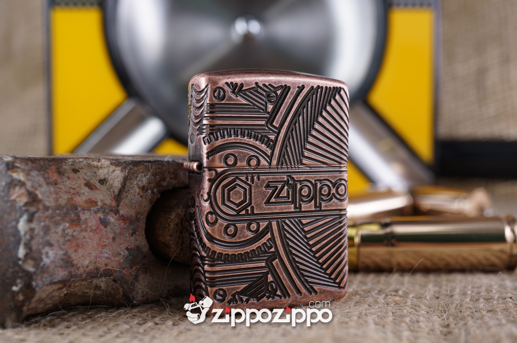 Zippo copper khắc 4 mặt