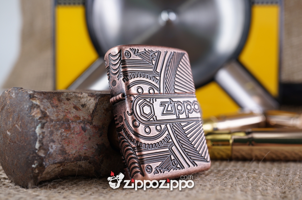Zippo copper khắc 4 mặt