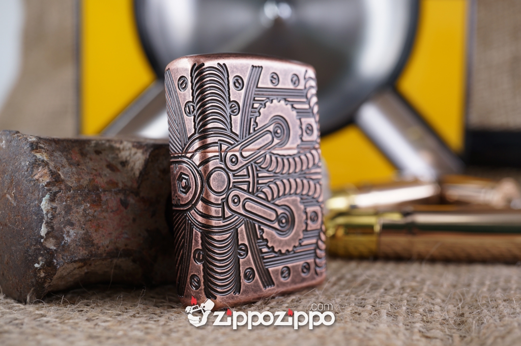 Zippo copper khắc 4 mặt