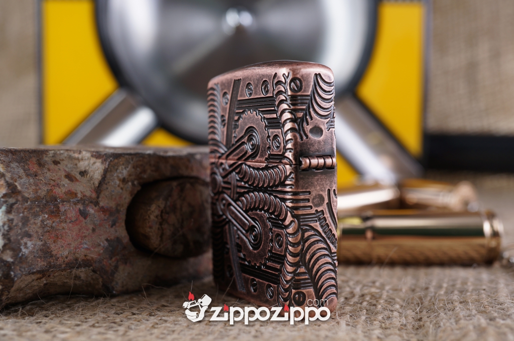 Zippo copper khắc 4 mặt