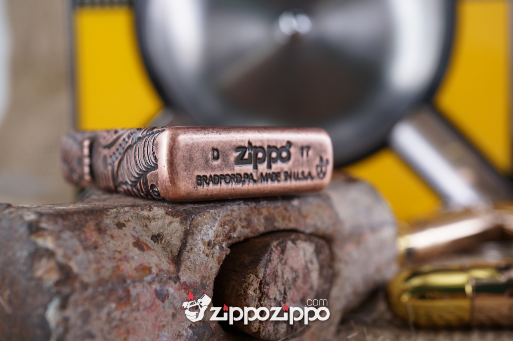 Zippo copper khắc 4 mặt