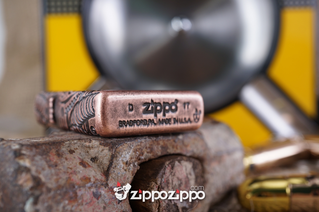 Zippo copper khắc 4 mặt