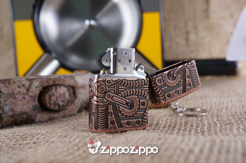 Zippo copper khắc 4 mặt