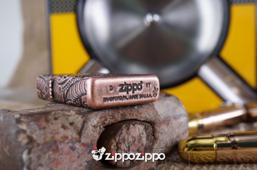 Zippo copper khắc 4 mặt