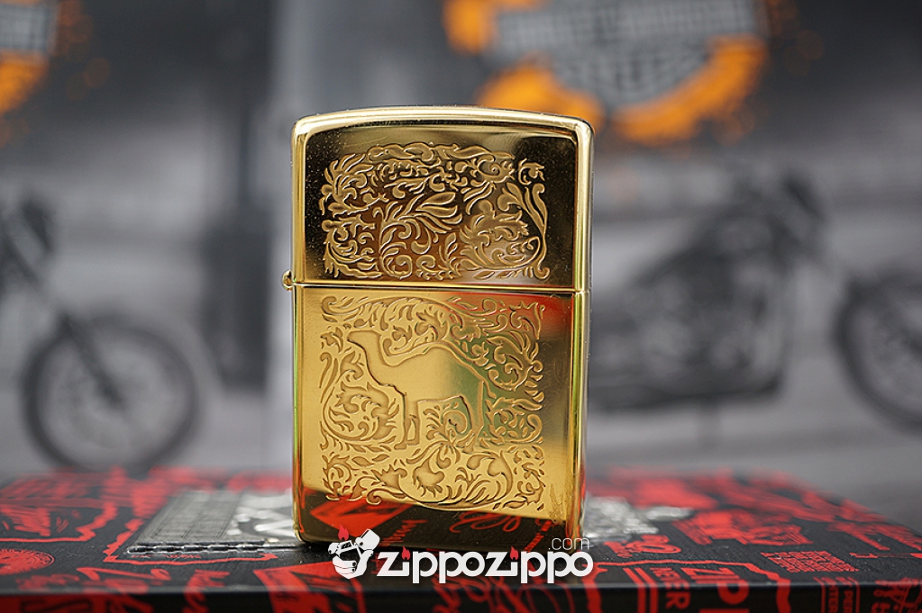 Zippo cổ Camel Mạ Vàng 22k sản xuất năm (1996)