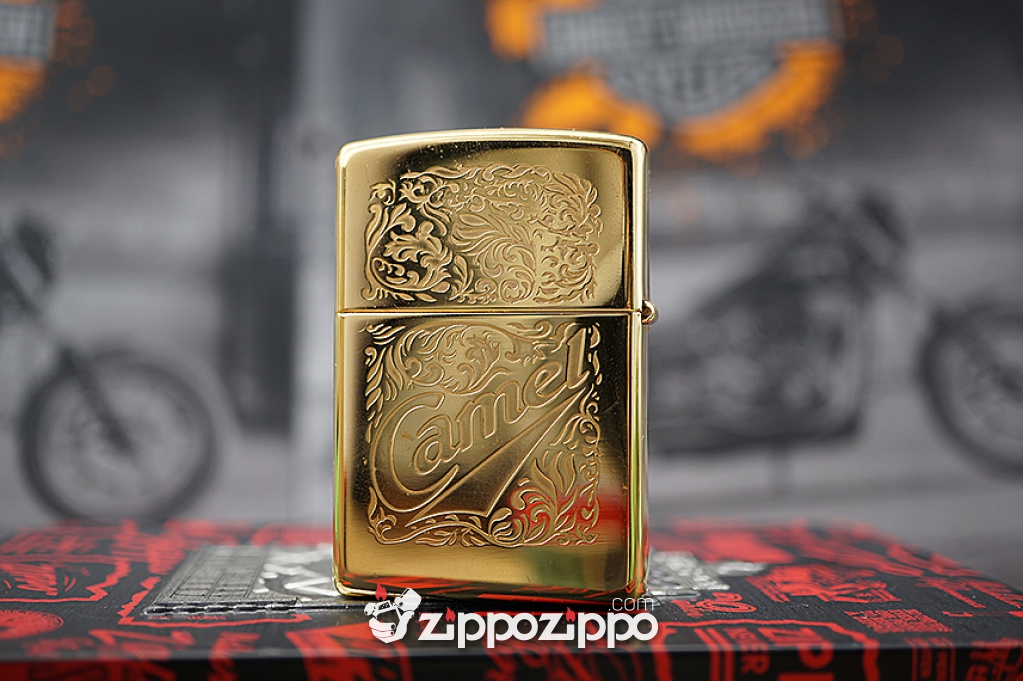 Zippo cổ Camel Mạ Vàng 22k sản xuất năm (1996)