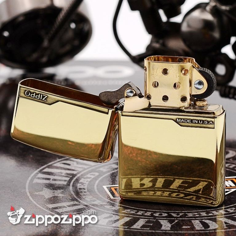 Bật lửa Zippo chính hãng đồng bóng  nhẹ thiết kế cổ điển