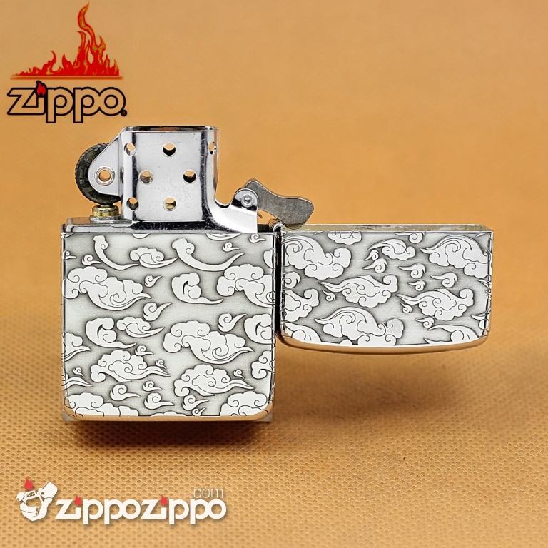 Bật lửa Zippo phiên bản Bạc nguyên khối bản 1941 khắc Rồng nhả ngọc