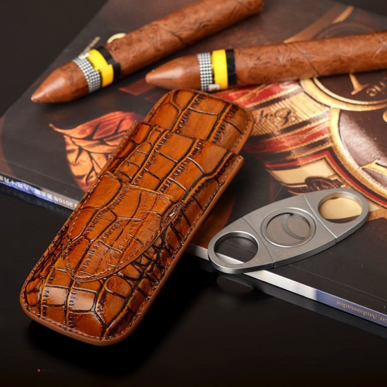 set bao da đựng Cigar (xì gà), dao cắt Cigar Cohiba