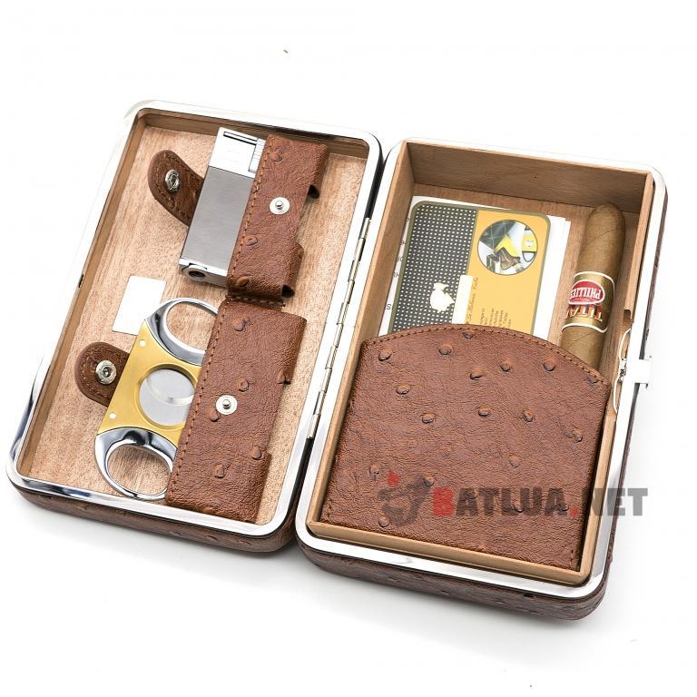 Bộ hộp đựng Cigar xì gà , bật lửa xì gà , dao cắt Cigar Cohiba