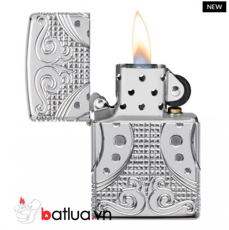 Zippo Armor Multicut 360 khắc hoa văn đối xứng