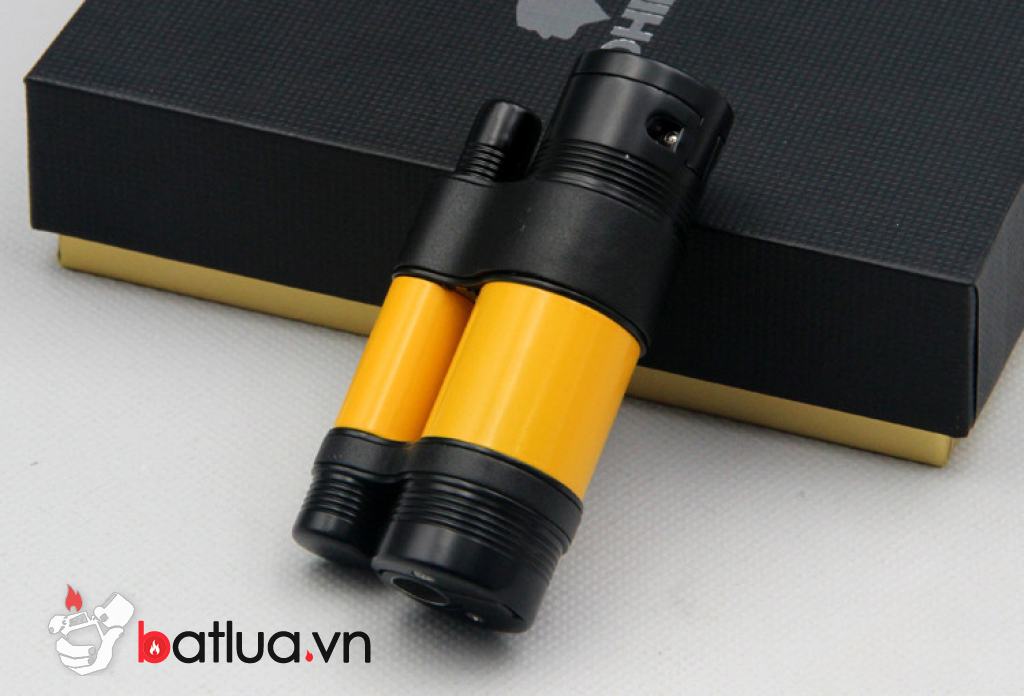 Bật Lửa Khò Xì Gà Cohiba Ba Tia Sang Trọng Màu Vàng