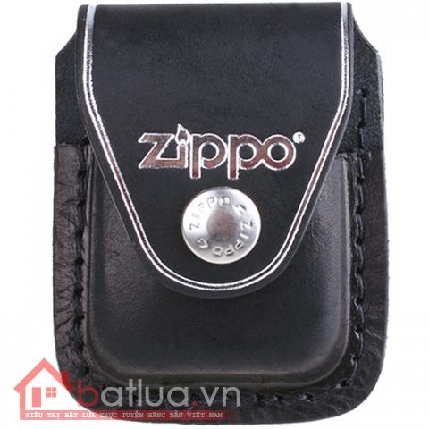 Bao da đen bóng đựng Zippo chính hãng